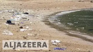 Huge amounts of trash wash up on Hong Kong's beaches