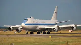 LIVE Donald Trump's E-4b Doomsday Plane RAF Mildenhall UK State Visit