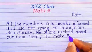 Write a notice to the members of a club inviting them donating books for the newly founded library.