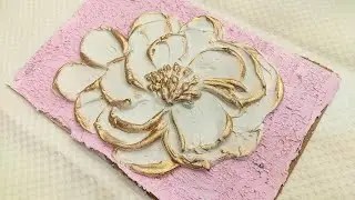 DIY Textured Flower Art with Palette Knife