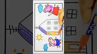 Peppa Pig Drawing and Coloring Easy, 750#peppapig #peppapigcoloring #peppapigdrawing #drawing