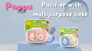 Pappu Pacifier with multipurpose case - Safe Flat Silicone Design