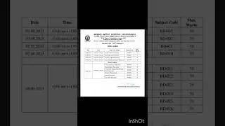 b Ed 4th semester timetable