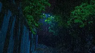 Heavy Rain and Thunder Sounds for Sleeping - Rain on the Road | Thunderstorm Sounds for Sleeping