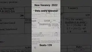 Data Entry Operator Job | New Vacancy 2022