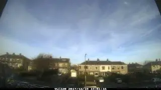 Fast Weather Time Lapse in Bradford, UK of Clouds moving through the Sky on the 19/12/2017