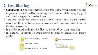 Aliasing and anti aliasing techniques