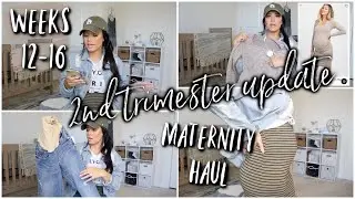 2nd Trimester Pregnancy Update | Weeks 12-16 + Maternity Clothing HAUL!