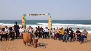 Djembe Drumming Beach Teambuilding activities South Africa #beachteambuilding #beachdrumming