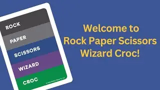 Rock Paper Scissors Wizard Croc Card Game