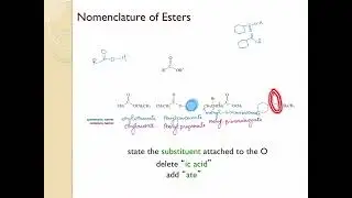 Carboxylic Acid Derivatives Part 4 - Nomenclature of Esters and Cyclic Esters (lactones)