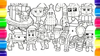 Steal a Brainrot Christmas New coloring pages/ How to turn an ugly coloring page into a cool picture