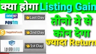Latent view ipo || sapphire foods ipo || Paytm ipo latest update क्या होगी listing gain #letentview