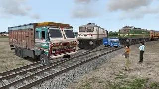 HEAVY TRUCK VS TWO TRAINS & CAR || Stops The Train &ndash; Train simulator 2025