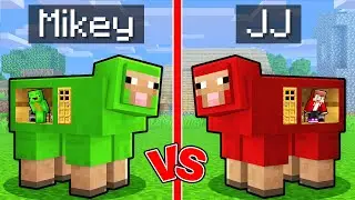 Mikey vs JJ House inside Sheep Battle in Minecraft (Maizen)