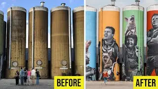 Turning silos into a piece of ART!