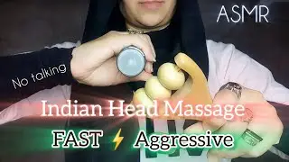 ASMR ⚡💆 Fast & Aggressive Indian Head Massage (No Talking)