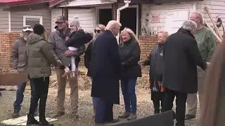 President Trump visits North Carolina sites impacted by Hurricane Helene