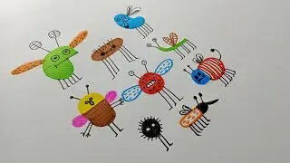 Easy Drawing & Coloring Idea of Little Creatures