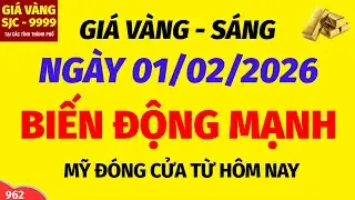 Giá vàng hôm nay 9999 SÁNG ngày 1 tháng 2 năm 2026- GIÁ VÀNG NHẪN 9999- Bảng giá vàng sjc, 24k 18k