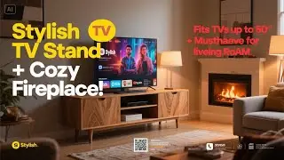 Best TV Stand for 50 Inch TV with Electric Fireplace | BELLEZE Modern TV Stand Review & Setup 2025