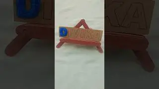 Tissue paper art (id name art)(craft ideas)(name plate)#shorts @divika8062❣️