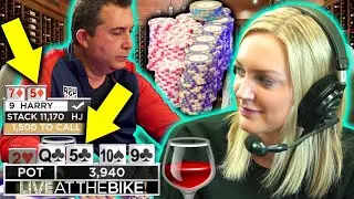 Facing a Bluff with 4th Pair + Winopoker Commentates &spades; Live at the Bike!