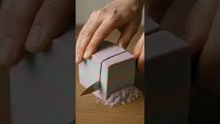 Rainbow Foam Feast: Satisfying Multi-Color Layer Cuts with Sharp Knives!