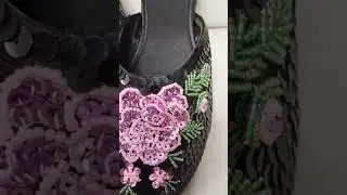 Ladies Vintage Silk and Satin Sequins Slippers Sparkling Fashion Mules