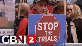 WATCH: Puberty blocker trial protest