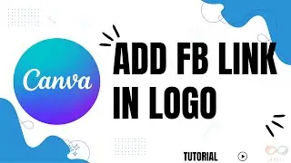 How to add fb link on Canva design in logo