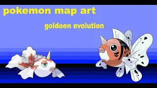 minecraft map art : goldeen evolution