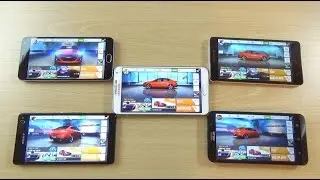 Asphalt 8  - M2 Note VS Xperia C4 VS Note 3 VS K3 Note VS Zenfone 2 Gameplay Review!
