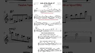Lick of the Week #7 - Joel Frahm Twelve Tone Row/Fourths and Fifths #jazztranscription #saxophone