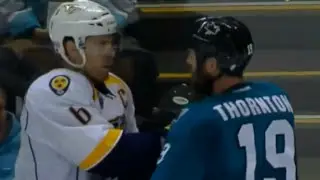 Weber Crosschecks Thornton After Trip on Josi