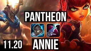 PANTHEON vs ANNIE (MID) | 2.1M mastery, 900+ games, 4/1/3 | BR Diamond | v11.20