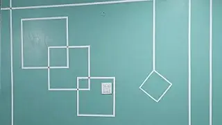 Stylish wall painting design with masking tape #shorts #painting #design #youtube Deepak Kushwah 