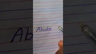 abubakar :: how to write your beautiful name in cursive handwriting | cursive writing for beginner