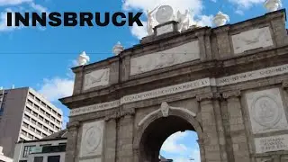 INNSBRUCK: Triumph Gate to City Center on a busy day in #Austria