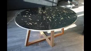 Making a table with Carbon fiber and gold