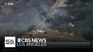 Firefighters battle blaze in Griffith Park