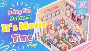Cute Cinema 3D Sticker Scene🍿📽️ | DIY Mini Book 3D Sticker Scene Craft Tutorial