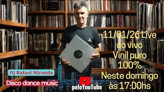 Hoje 11/01/26 tem Live &agrave;s 17 horas pelo YouTube vinil puro 100% anos 90 e 2000 Eurodance