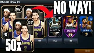 INSANE 112+ PULLS!!! OPENING 50 CORNUCOPIA PACKS #6!!! NBA LIVE MOBILE 20