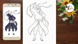 How to Draw Obito Uchiha (Full Body) | Drawing Obito Full Body | Anime Drawing Easy - Naruto