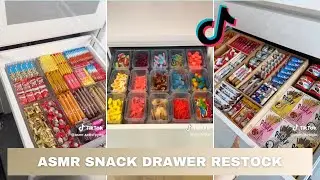 ASMR Snack Drawer Restock 🍫 (TikTok Compilation)