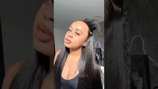 This kinky straight got me screaming real hair energy😍#360lacewig #shorts #bgmgirlhair #gluelesswig