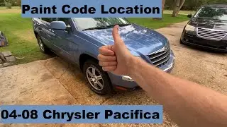 Paint Code Location Chrysler Pacifica 2004 2005 2006 2007 2008 04 05 06 07 08