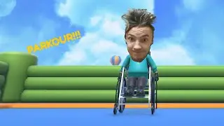 3D HAPPY WHEELS!!! | 4 Wheel Challenge