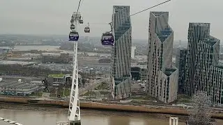 London లో Cable Car View UK 🇬🇧 | BritIndia Telugu Vlogs